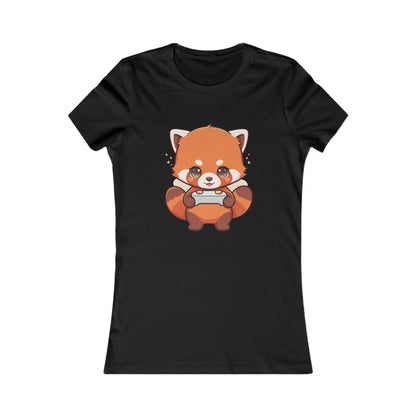 Red Panda Gamer Women's Tee – Cute Kawaii Gaming Shirt