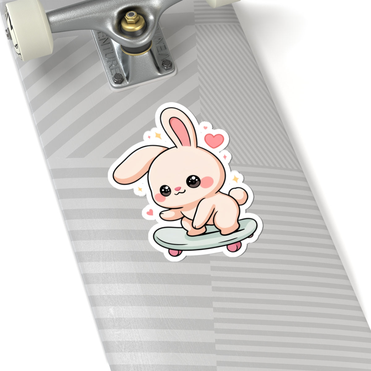Kawaii Bunny Skateboard Sticker for Laptop and Journal