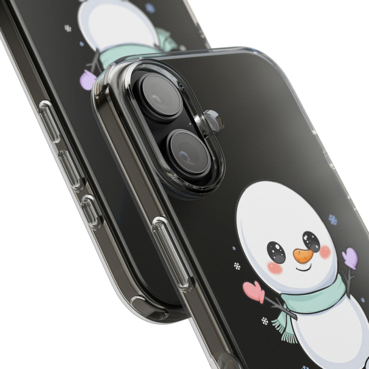 Kawaii Snowman Clear Impact-Resistant Case