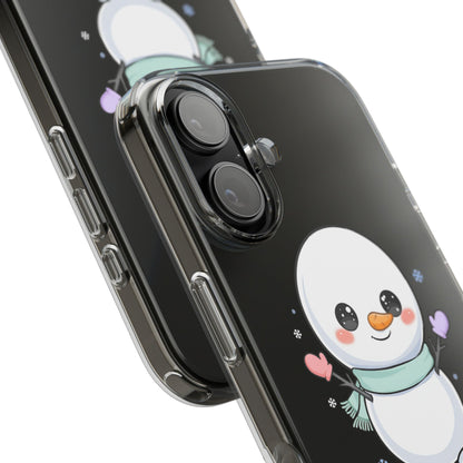 Kawaii Snowman Clear Impact-Resistant Case