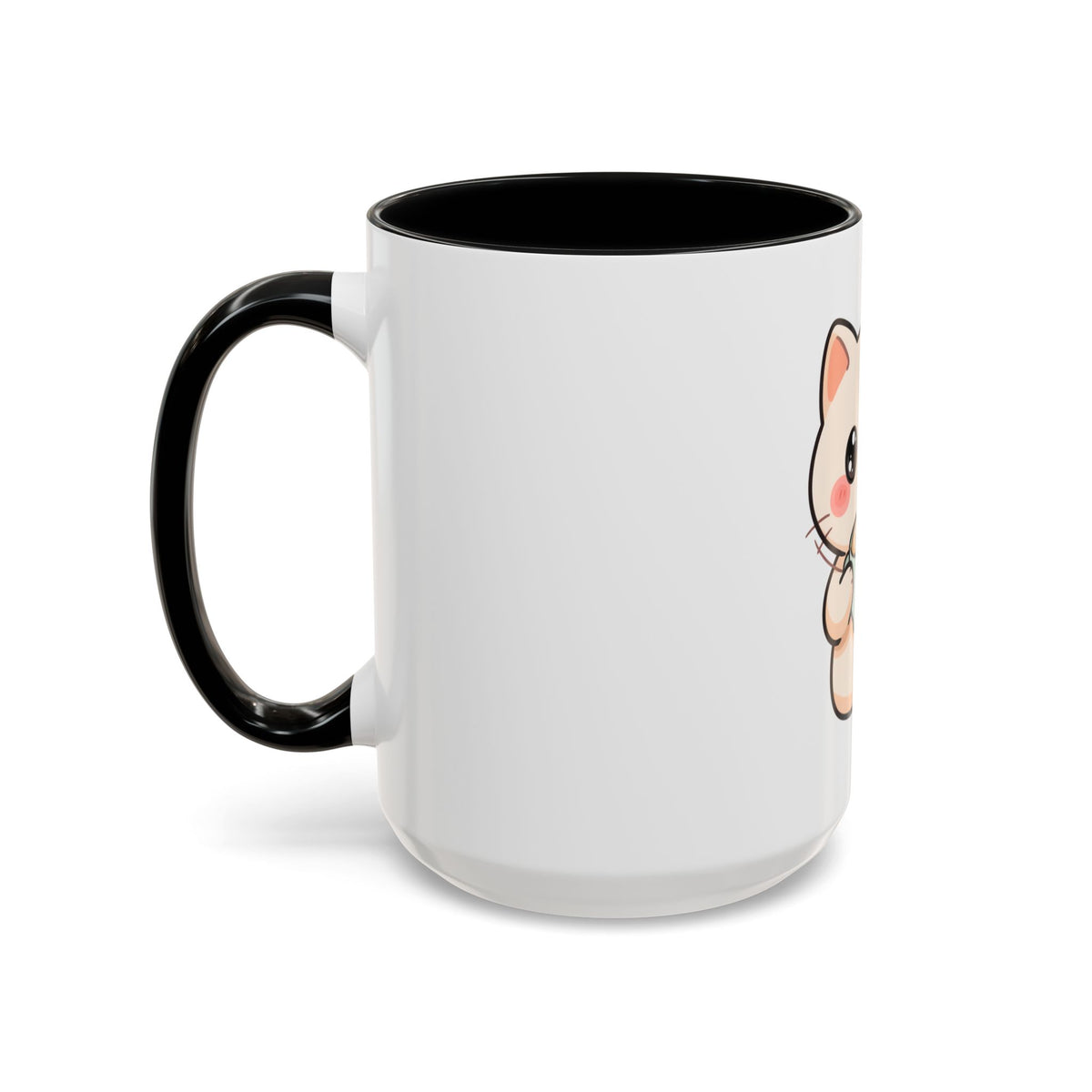 Kawaii Cat Coffee Mug, Cute Latte Accent Mug