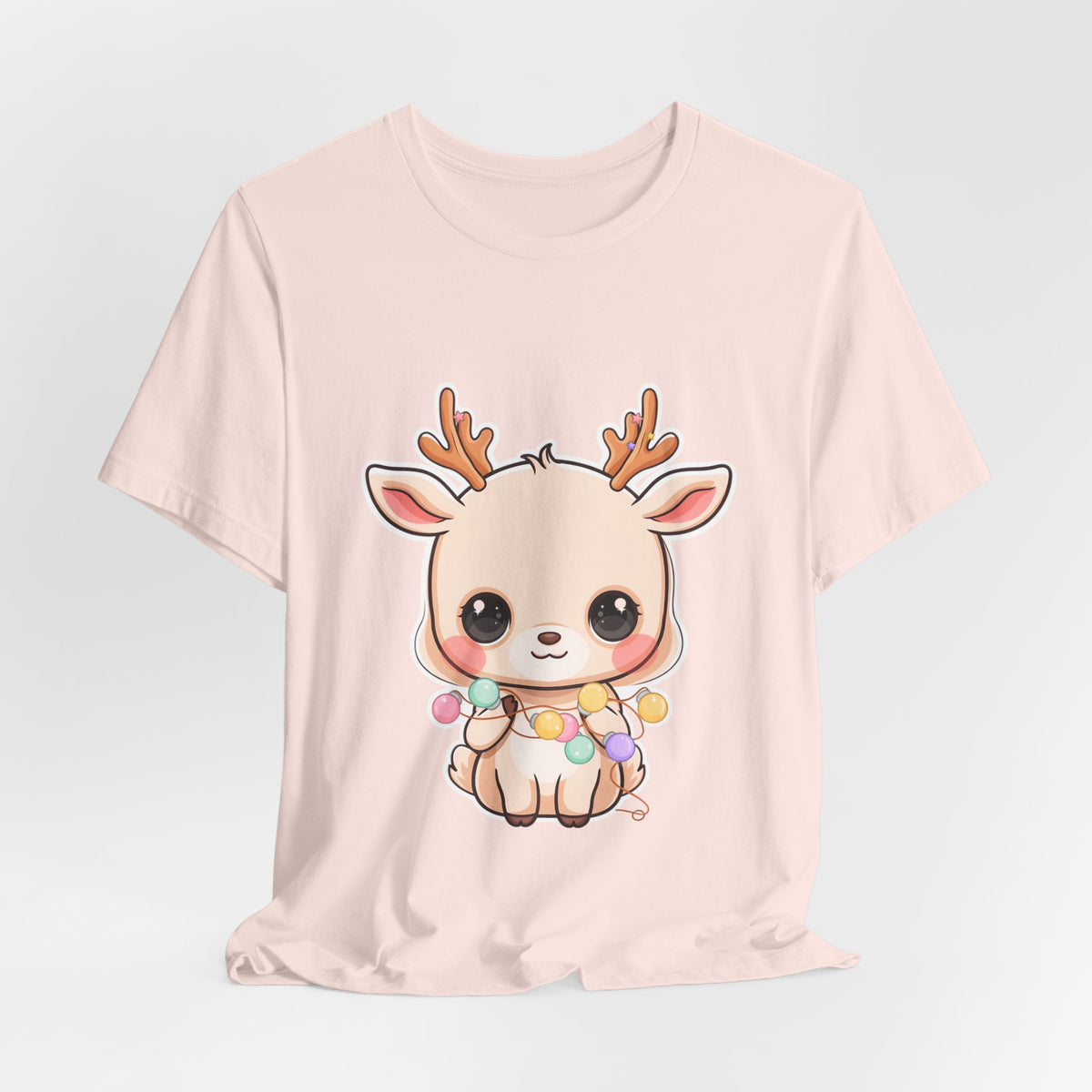 Kawaii Reindeer T-Shirt for Cozy Holiday Errands