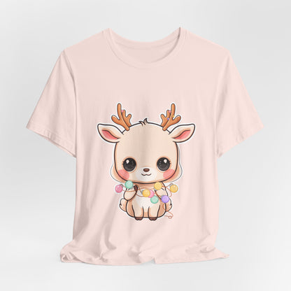Kawaii Reindeer T-Shirt for Cozy Holiday Errands