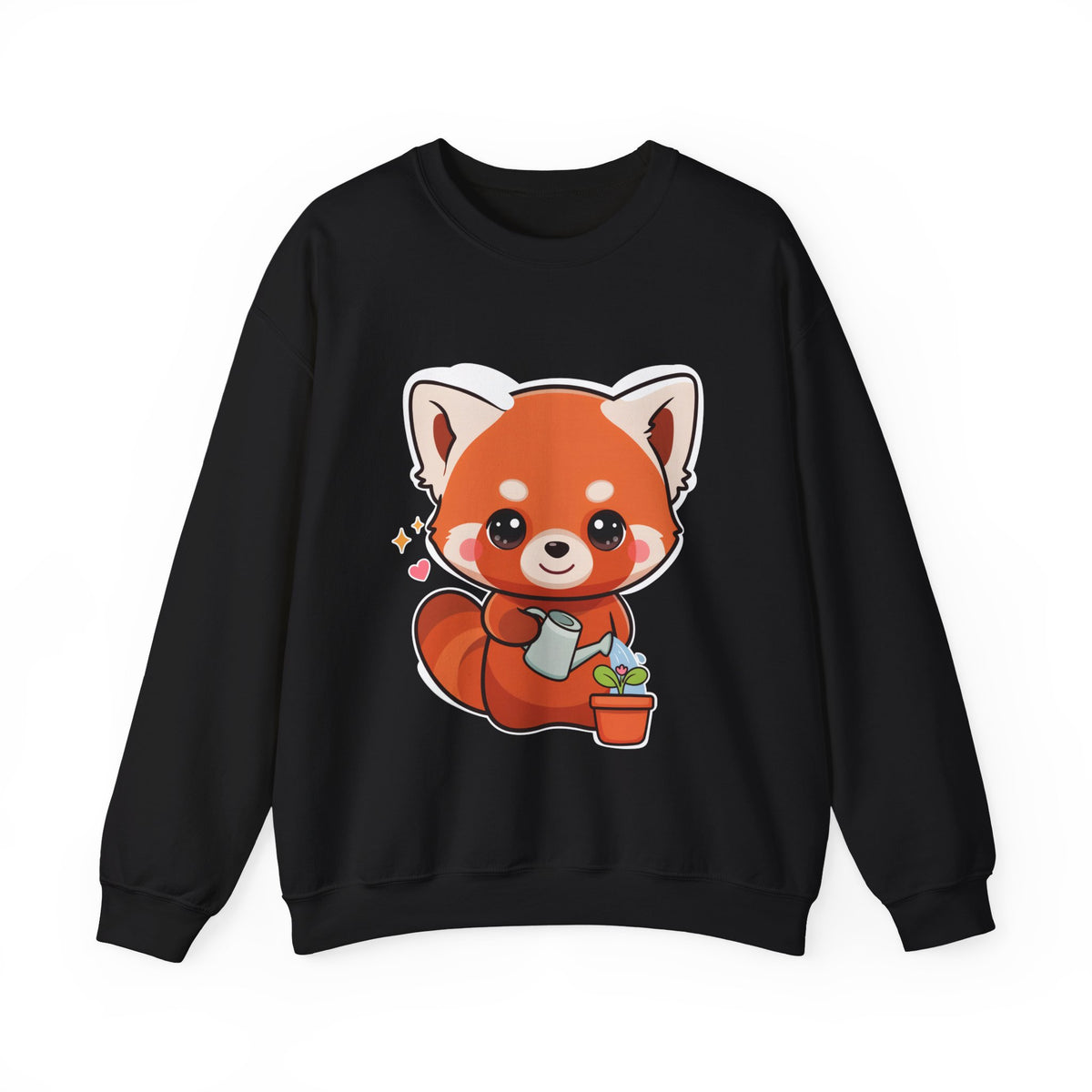 Kawaii Red Panda Sweatshirt, Cute Plant Lover Crewneck