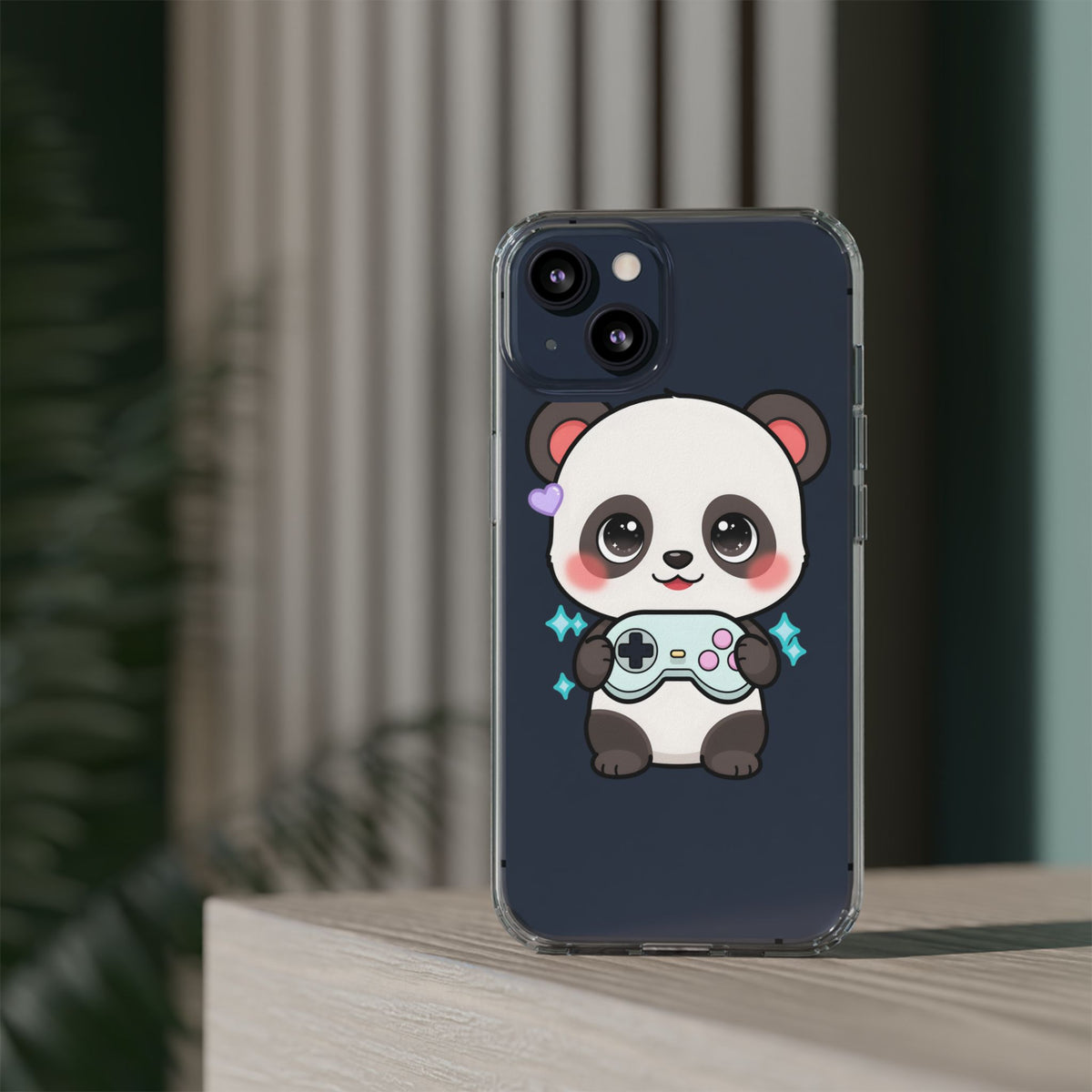 Gamer Panda Clear Impact-Resistant Phone Case