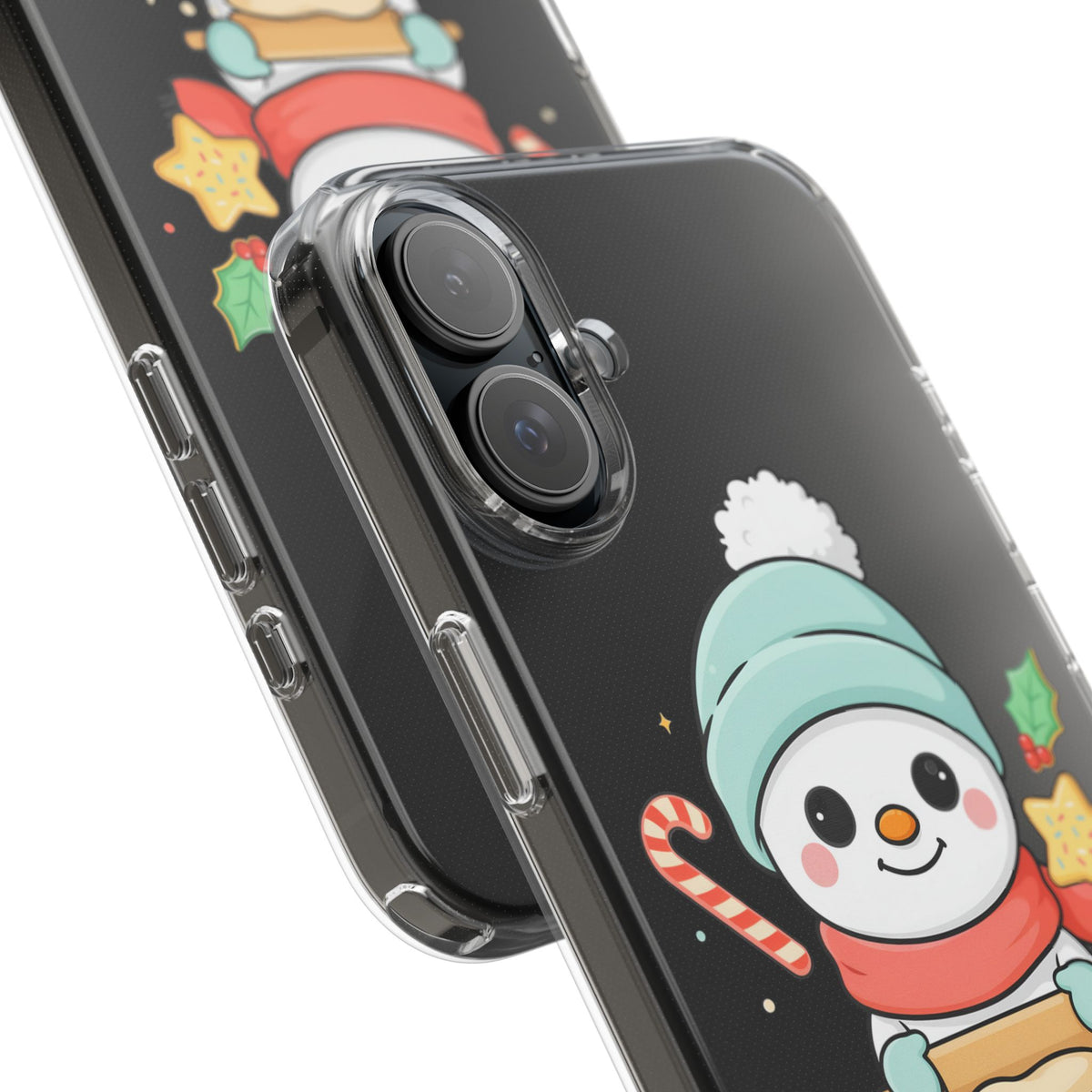 Christmas Snowman Phone Case, Cute Cookie Baker