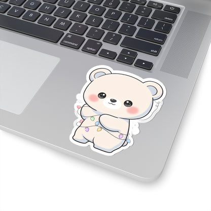 Kawaii Polar Bear Sticker for Cozy Desk Decor