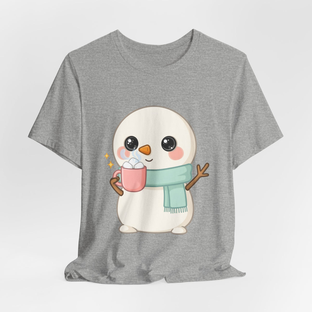 Kawaii Snowman T-Shirt for Cozy Cocoa Breaks