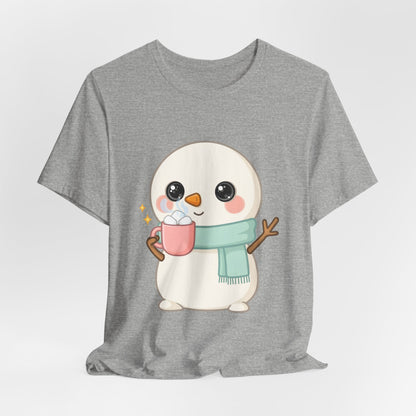 Kawaii Snowman T-Shirt for Cozy Cocoa Breaks