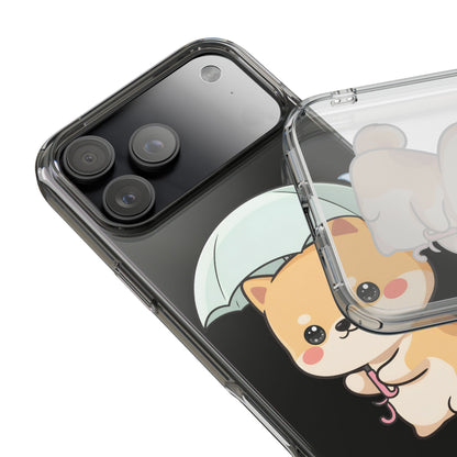 Shiba Inu Phone Case, Kawaii Rainy Day Pup
