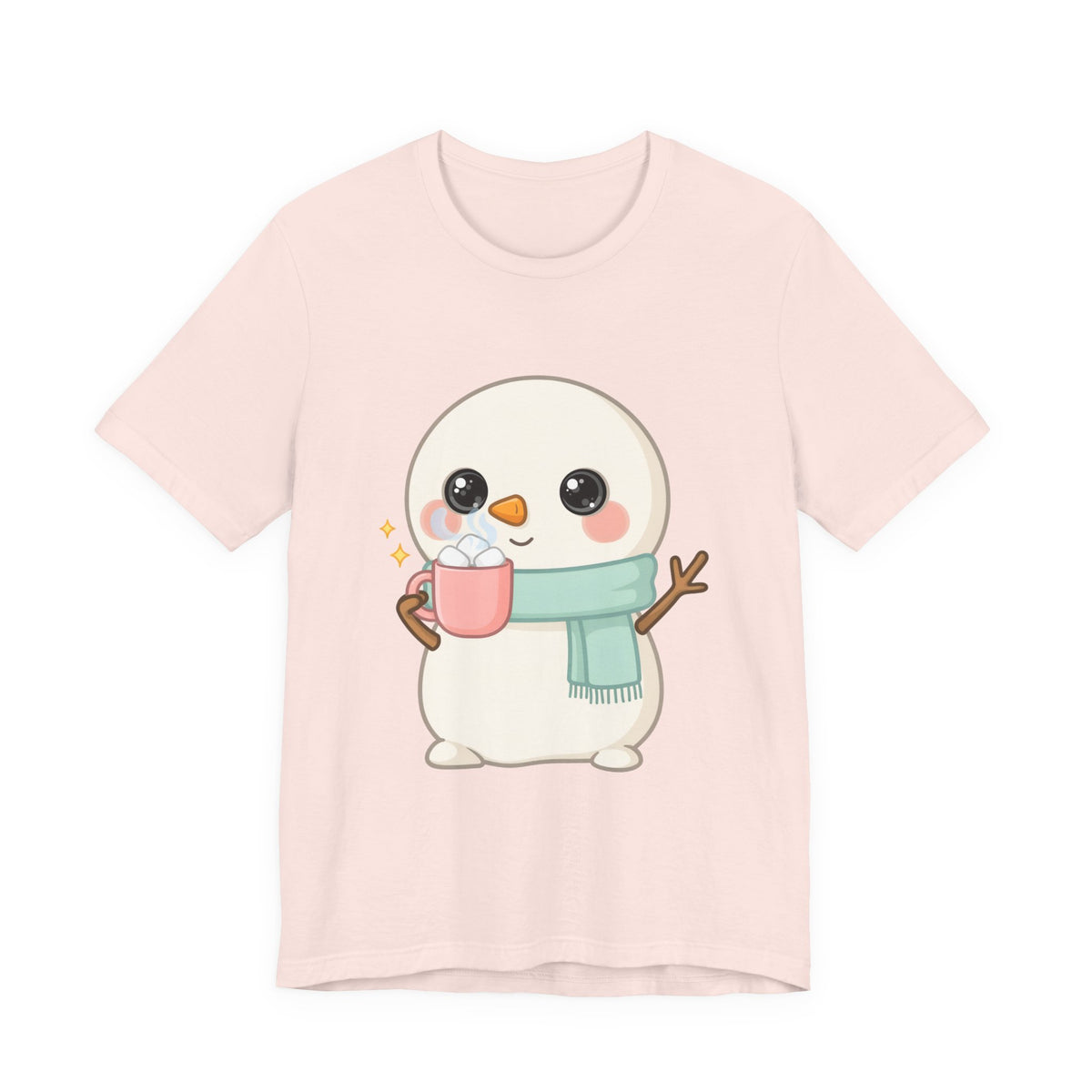 Kawaii Snowman T-Shirt for Cozy Cocoa Breaks