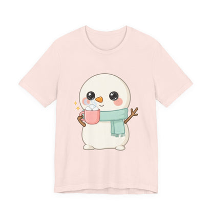 Kawaii Snowman T-Shirt for Cozy Cocoa Breaks