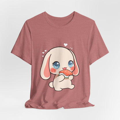 Kawaii Sushi Bunny T-Shirt for Cute Foodie Fans