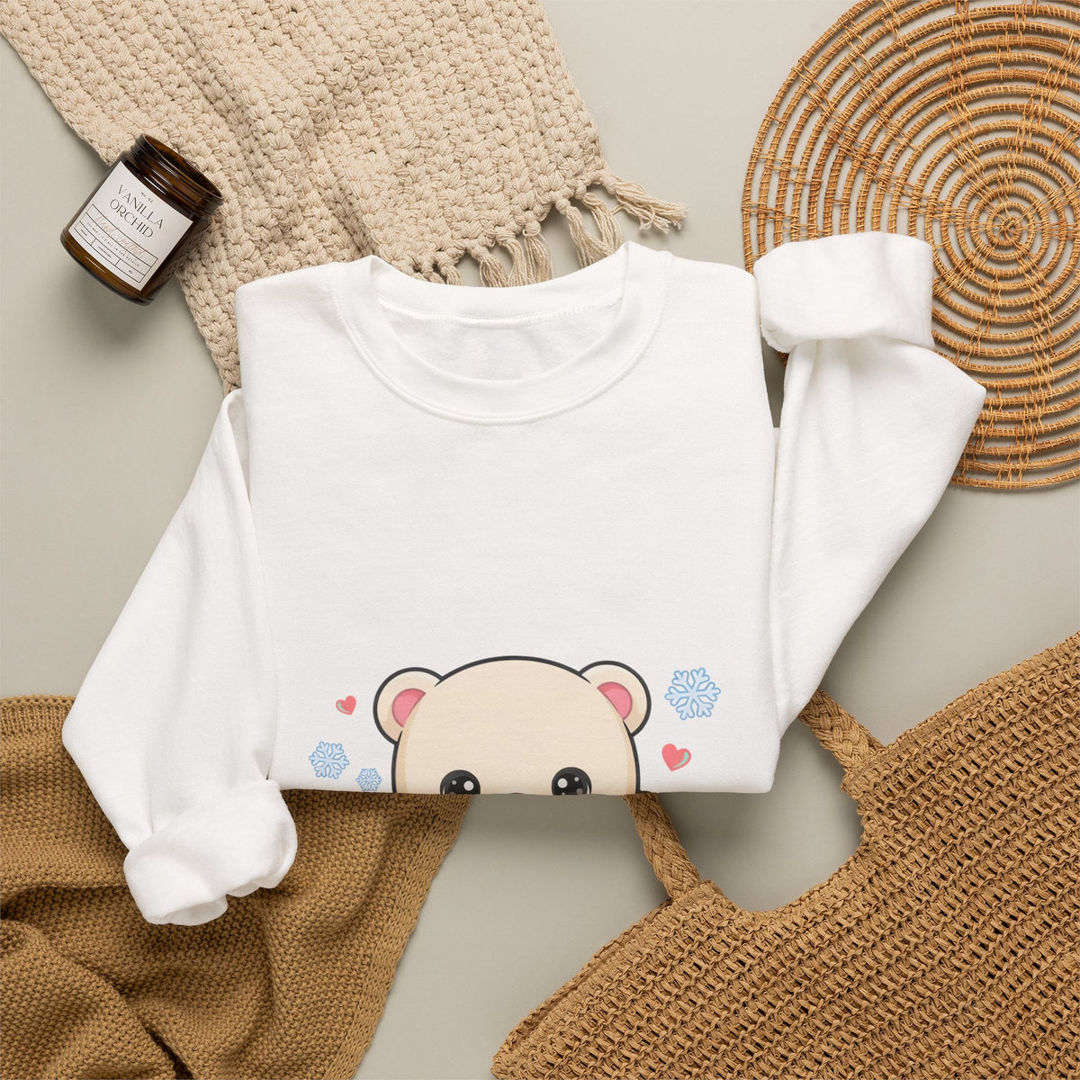 Kawaii Polar Bear Sweatshirt for Cozy Winter Days