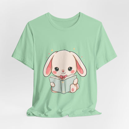 Book Lover Bunny T-Shirt – Cute Kawaii Reader Tee