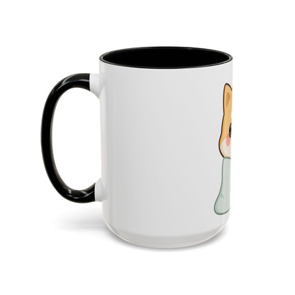 Kawaii Shiba Inu Accent Coffee Mug for Cozy Moments
