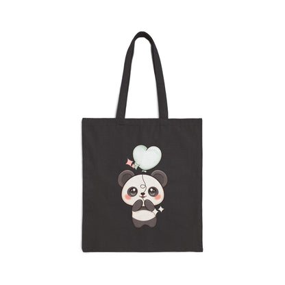 Kawaii Panda Tote Bag with Floating Balloon