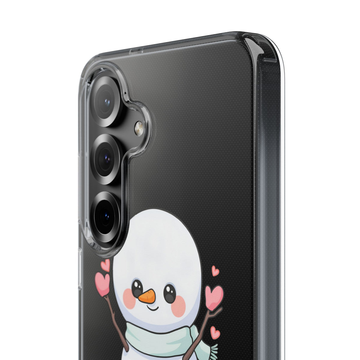Kawaii Snowman Phone Case, Cute Winter Cheer