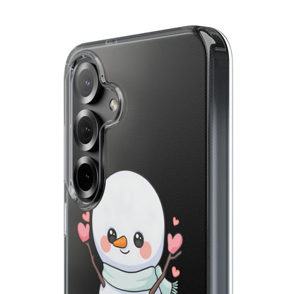 Kawaii Snowman Phone Case, Cute Winter Cheer