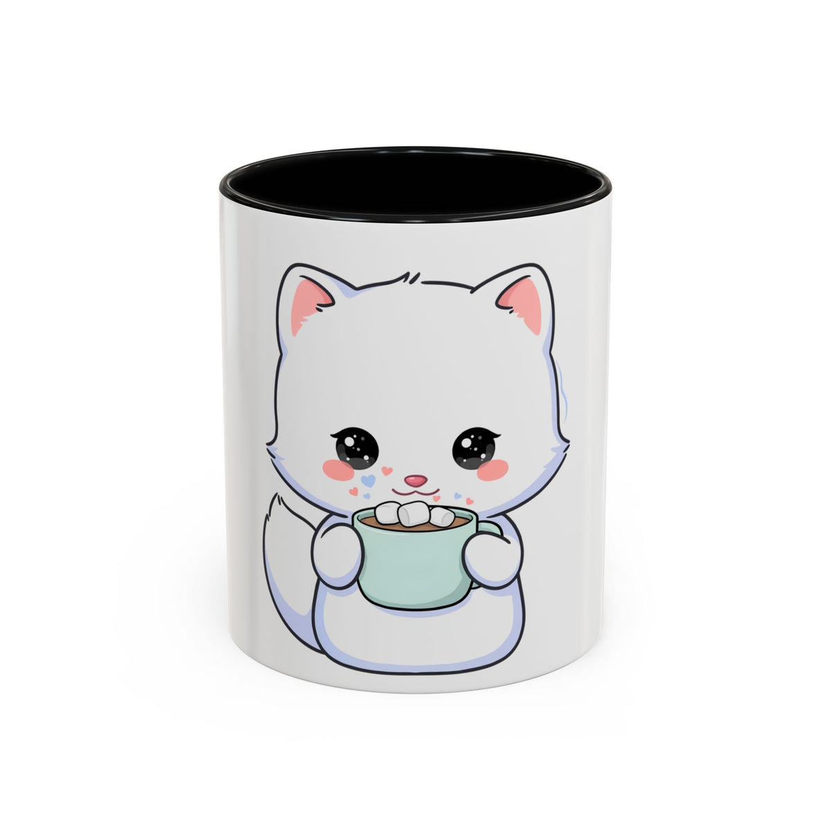 Kawaii Arctic Fox Mug – Cute Cocoa Lover Accent Coffee Mug