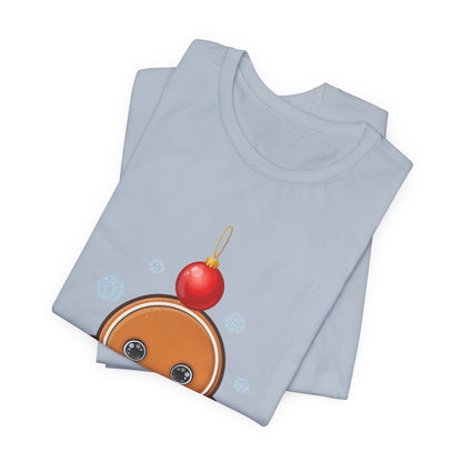 Kawaii Gingerbread Christmas Tee, Cute Holiday Unisex Shirt