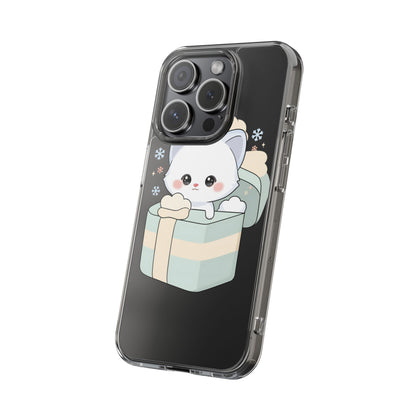 Kawaii Arctic Fox Clear Impact-Resistant Phone Case