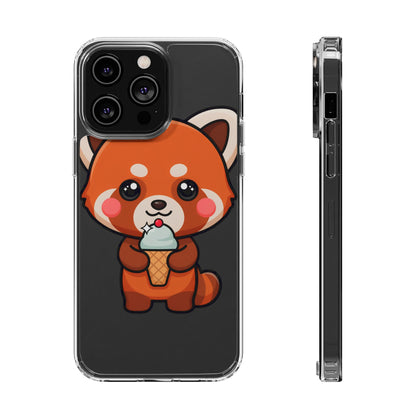 Kawaii Red Panda Phone Case with Ice Cream