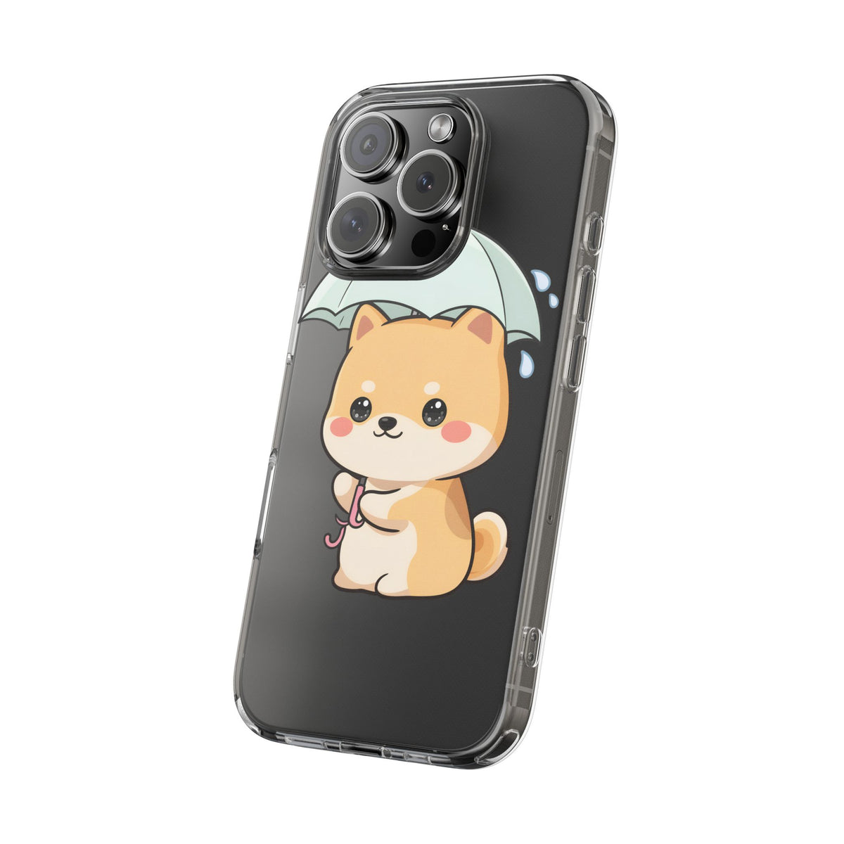 Shiba Inu Phone Case, Kawaii Rainy Day Pup