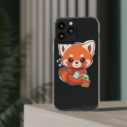 Red Panda Phone Case, Cute Plant Lover Gift