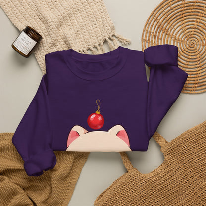 Kawaii Arctic Fox Christmas Sweatshirt, Cute Holiday Crewneck
