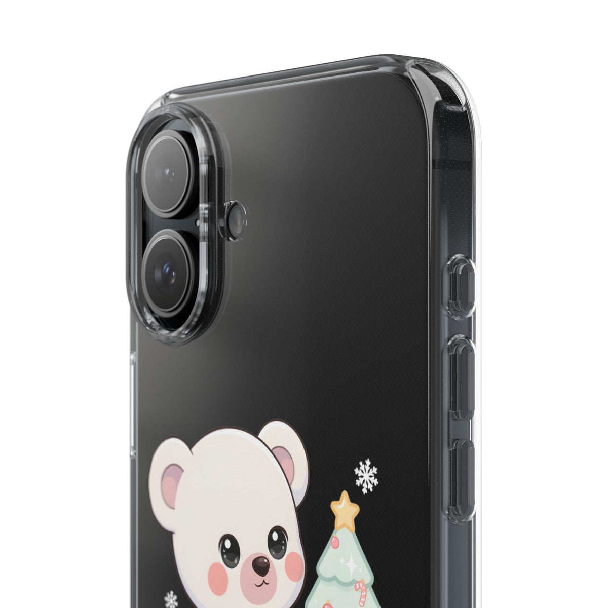 Christmas Polar Bear Phone Case, Kawaii Holiday Accessory