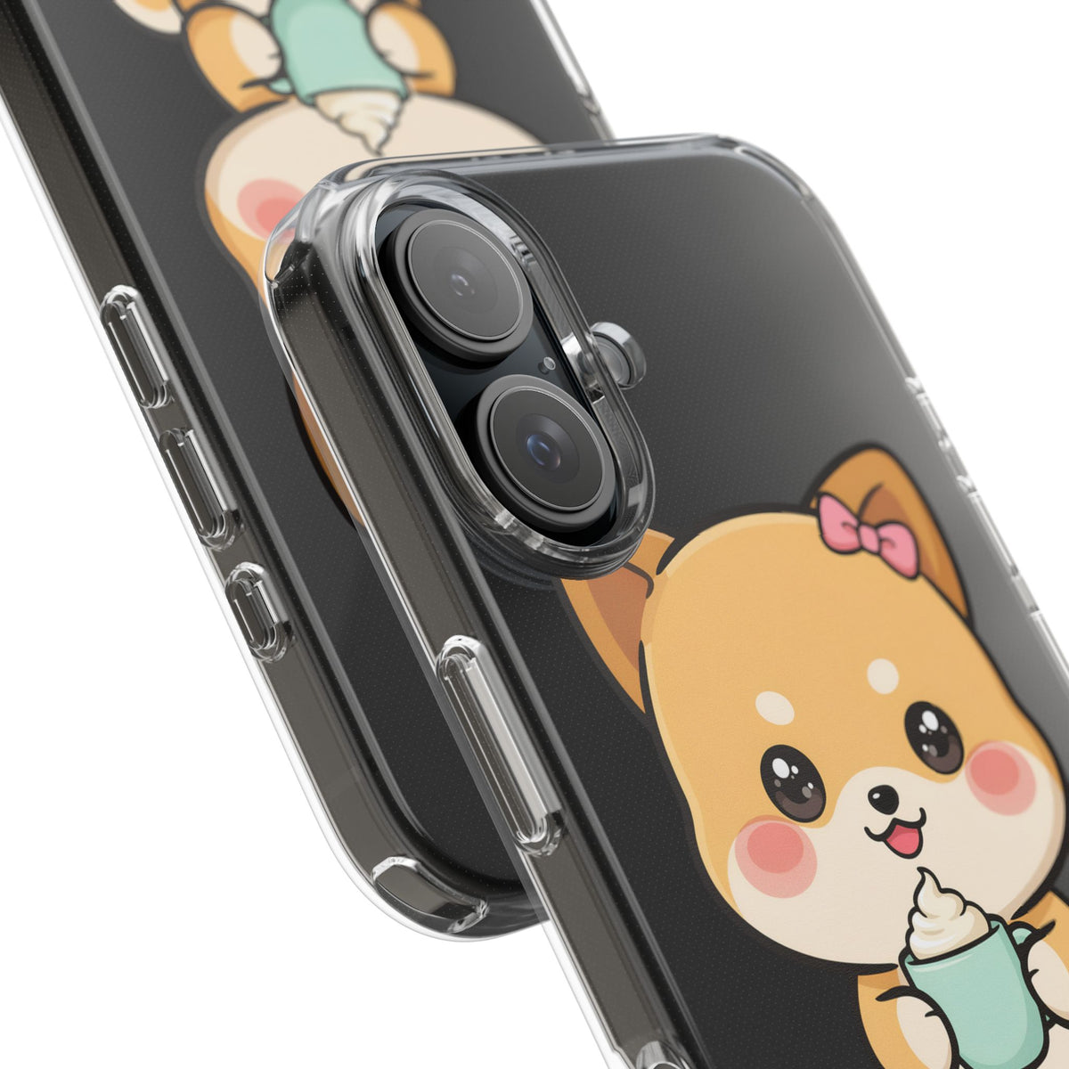 Kawaii Shiba Inu Phone Case with Latte