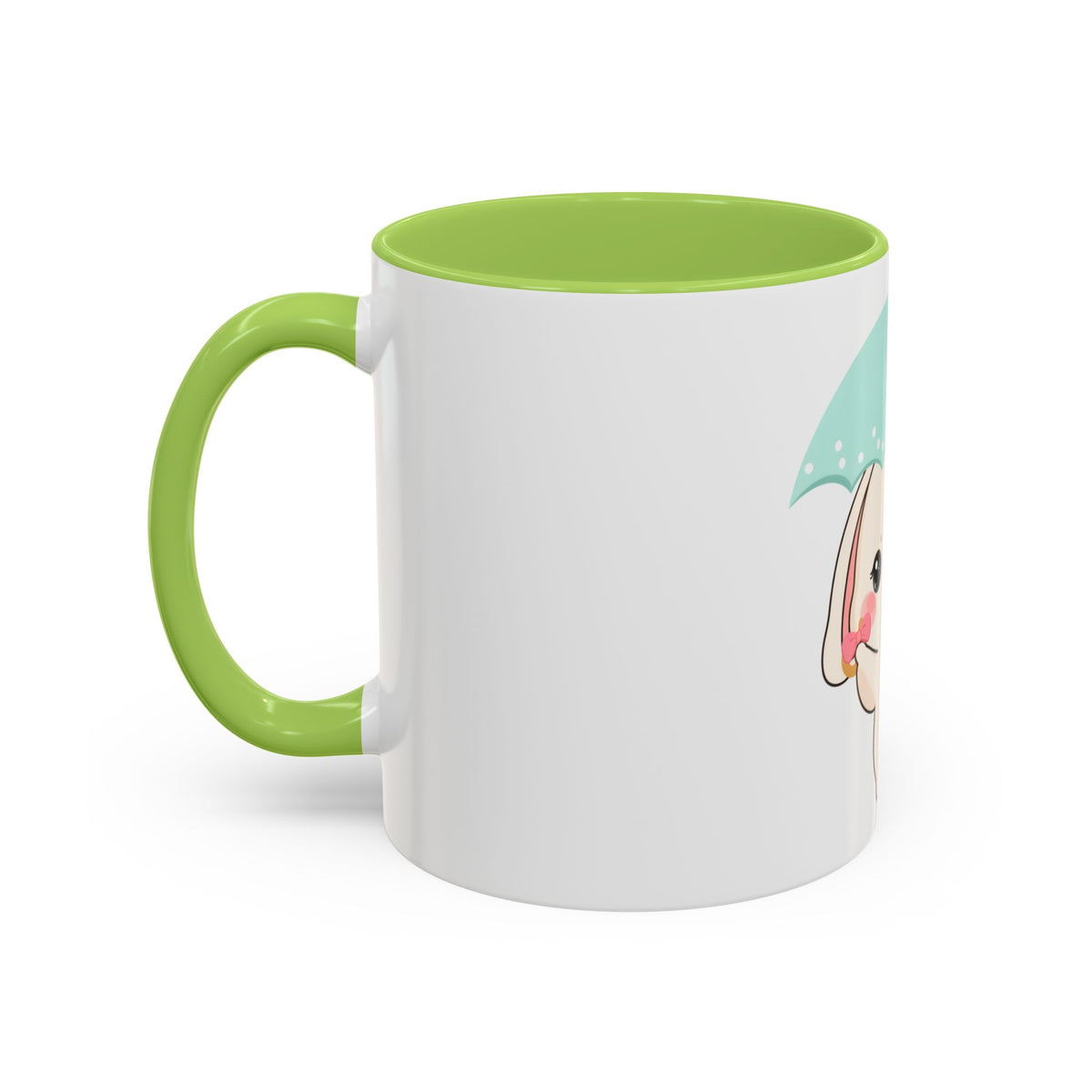 Kawaii Bunny Accent Coffee Mug for a Cheerful Desk