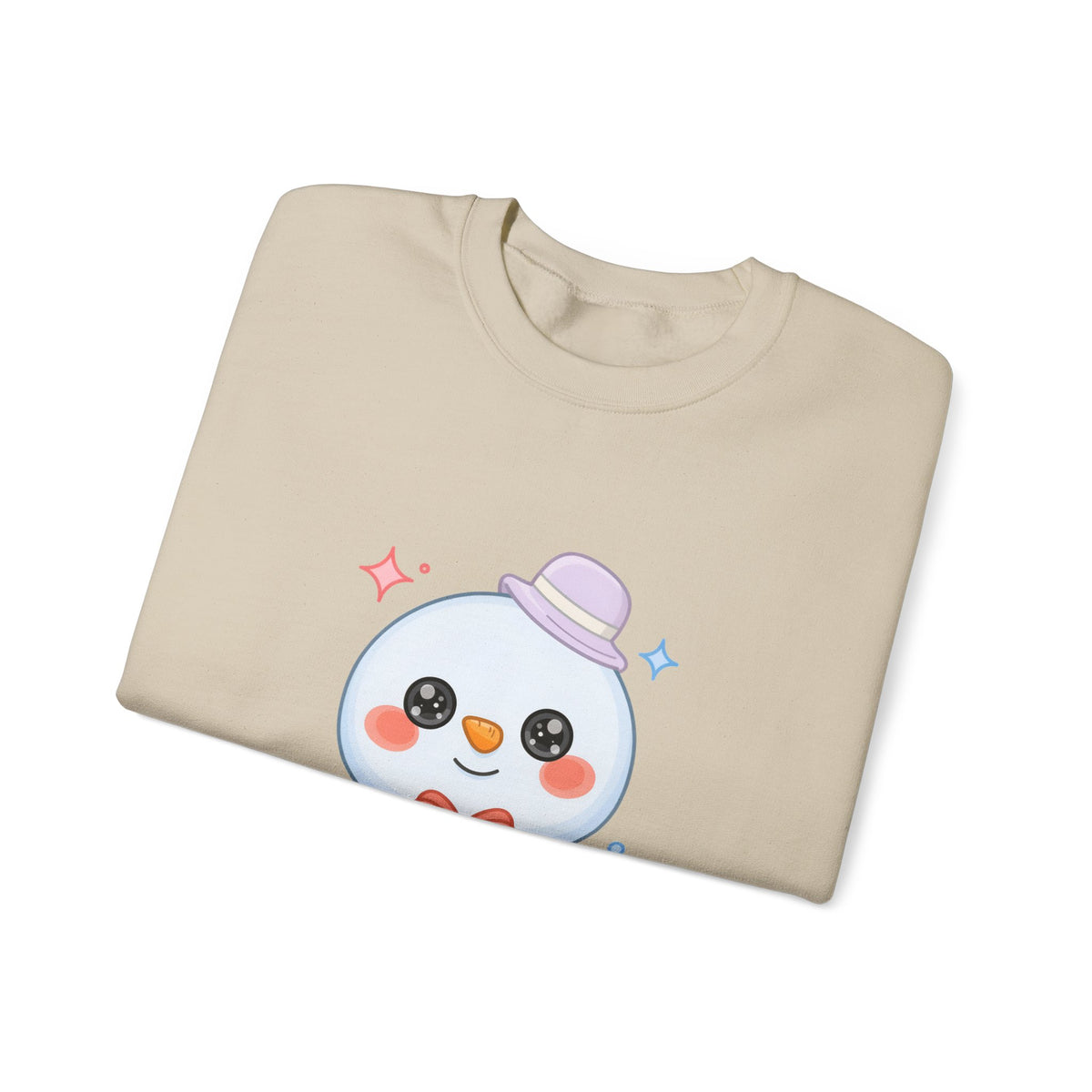 Kawaii Snowman Christmas Sweatshirt, Cute Holiday Gift