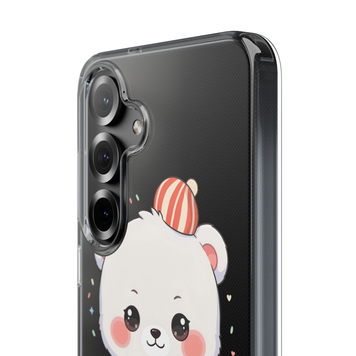 Christmas Bear Cookie Baking Clear Phone Case