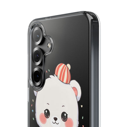 Christmas Bear Cookie Baking Clear Phone Case