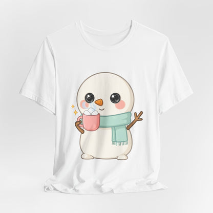 Kawaii Snowman T-Shirt for Cozy Cocoa Breaks