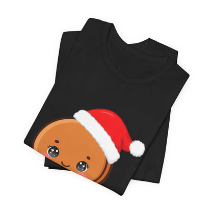 Gingerbread Man Christmas T-Shirt, Cute Kawaii Holiday Tee