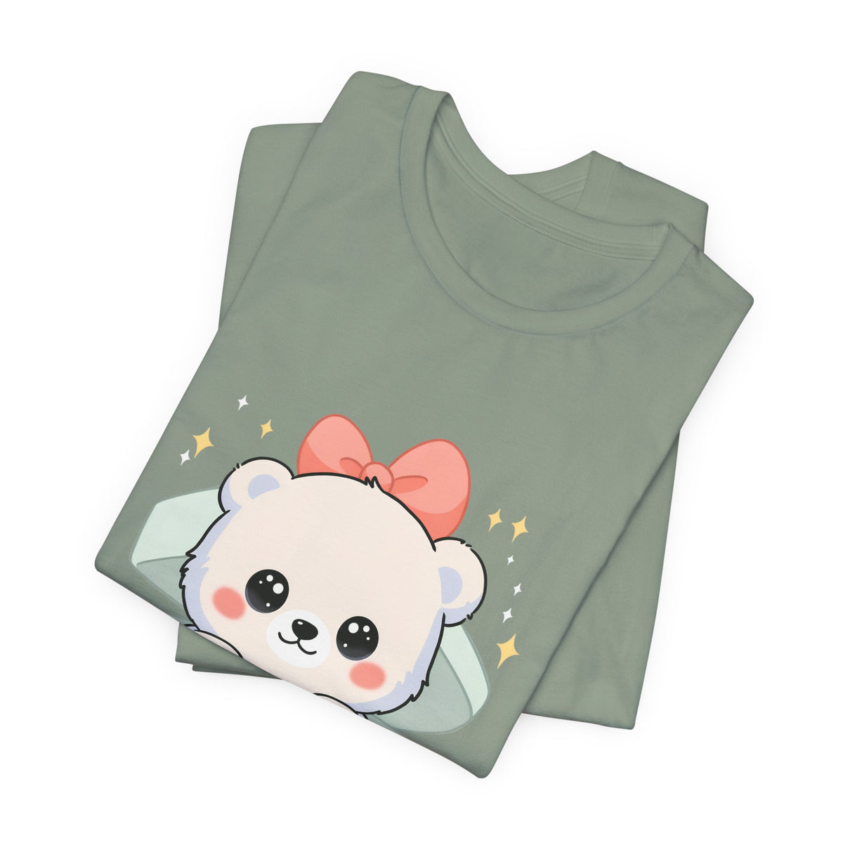 Kawaii Polar Bear Tee, Cute Gift Box Cub Unisex Shirt