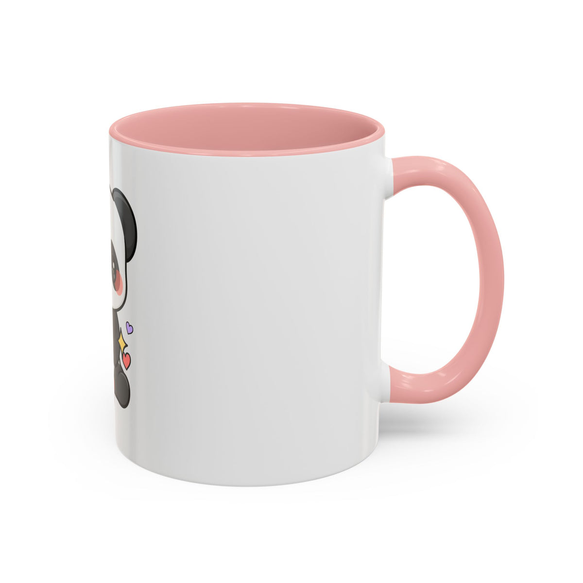 Kawaii Panda Accent Coffee Mug, Cute Plant Lover Gift