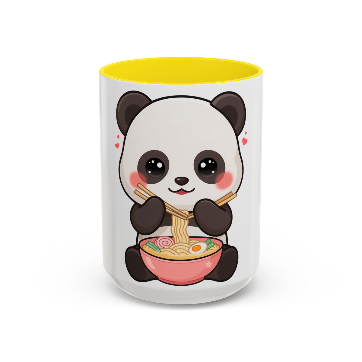Kawaii Panda Ramen Mug, Cute Accent Coffee Mug
