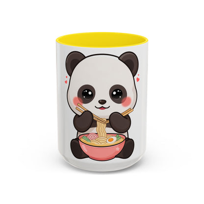 Kawaii Panda Ramen Mug, Cute Accent Coffee Mug