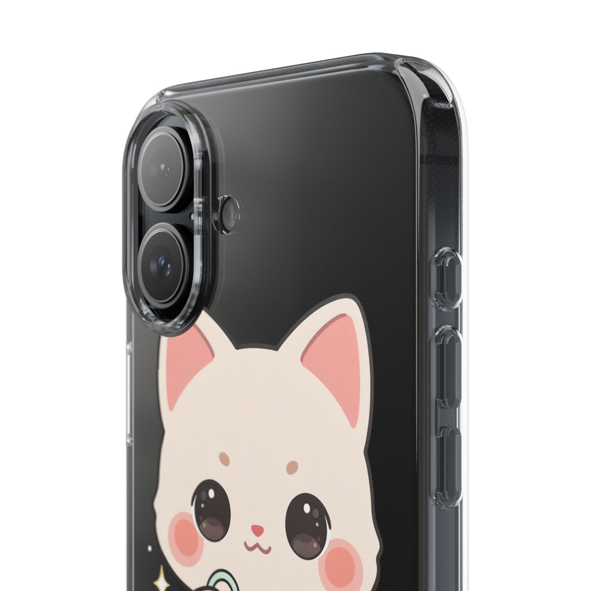 Kawaii Cat Phone Case, Cute Plant Lover Gift