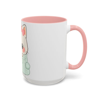 Cozy Cat Accent Mug for Kawaii Cat Lovers