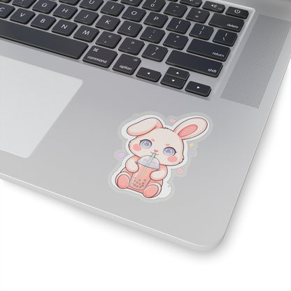 Kawaii Bunny Bubble Tea Sticker for Cute Gifts