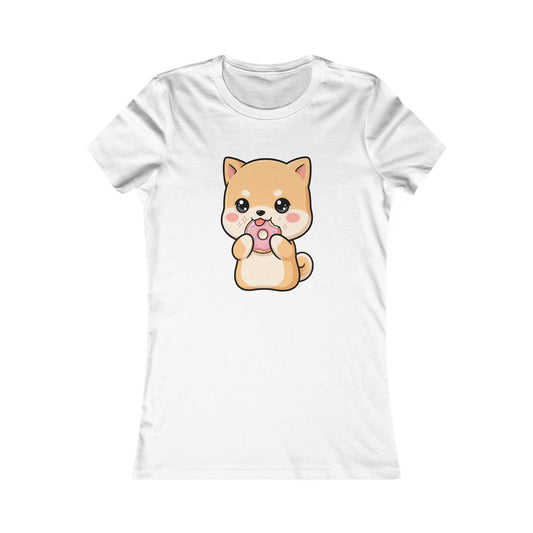 Kawaii Shiba Inu Donut Tee for Cute Dog Lovers