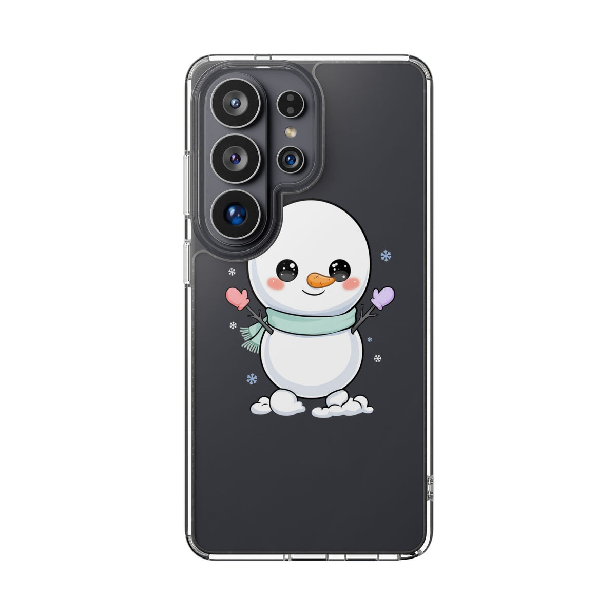 Kawaii Snowman Clear Impact-Resistant Case