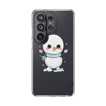 Kawaii Snowman Clear Impact-Resistant Case