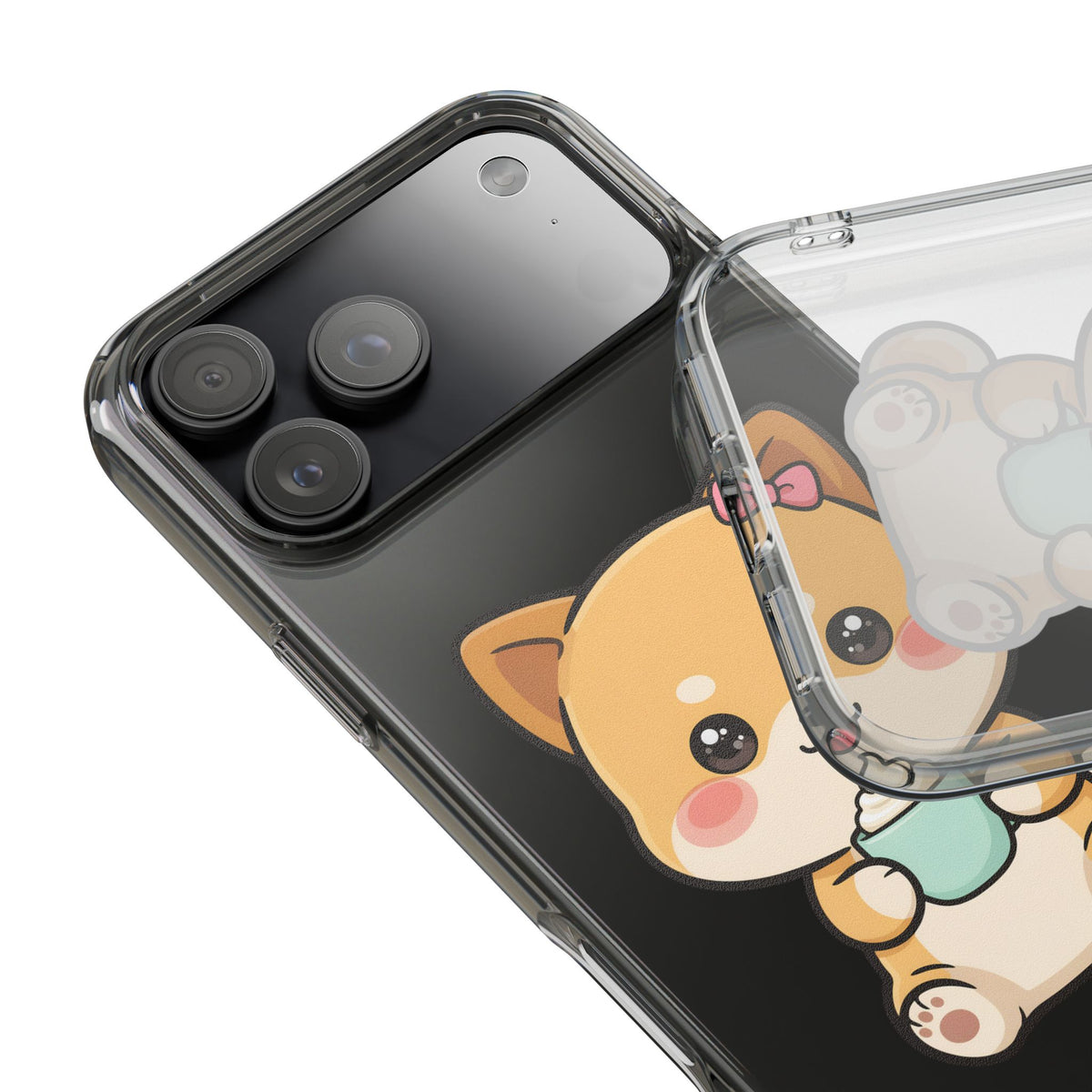 Kawaii Shiba Inu Phone Case with Latte