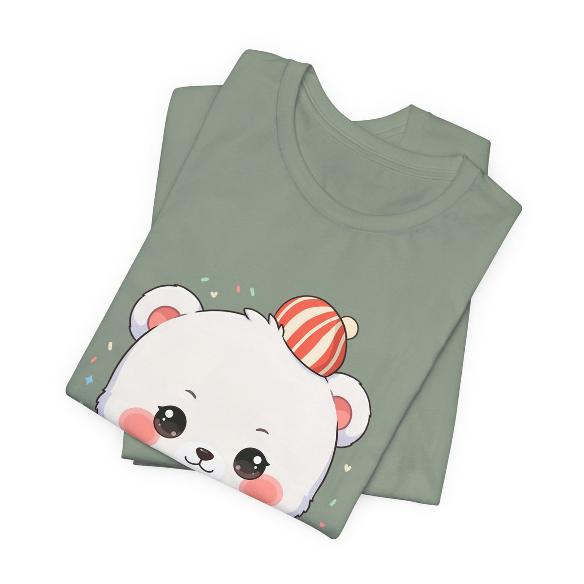 Christmas Cookie Baking Polar Bear Tee, Kawaii Holiday Shirt